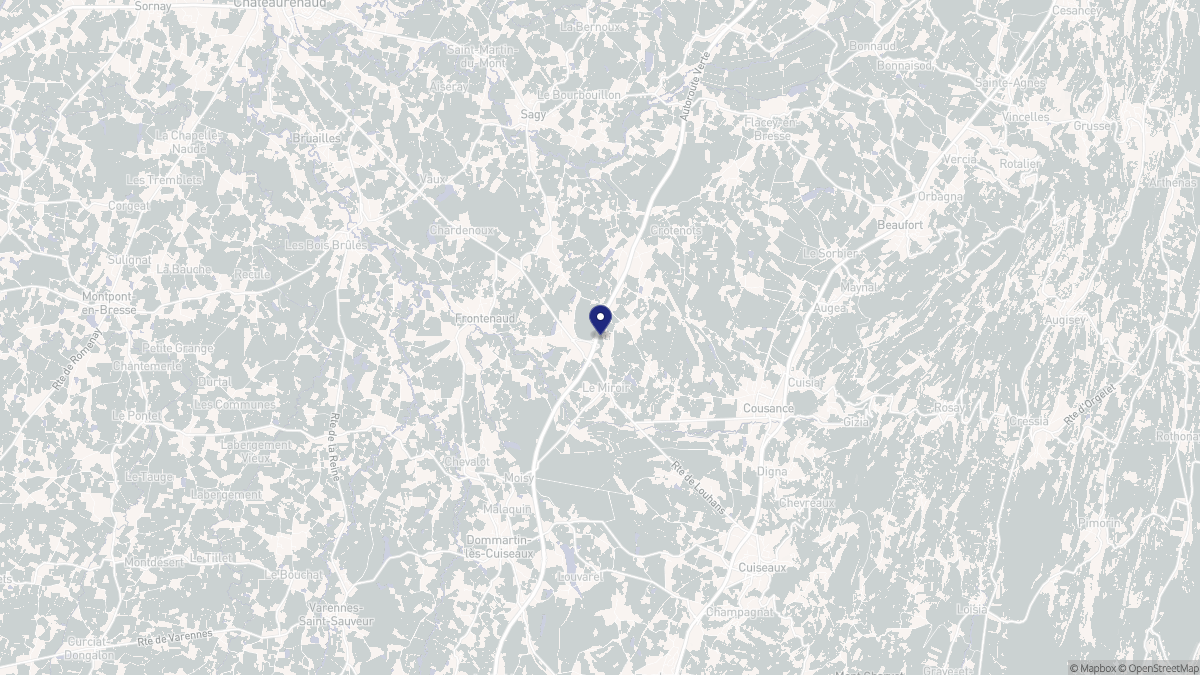 Aperçu cartographique de Le Miroir, centré sur la commune