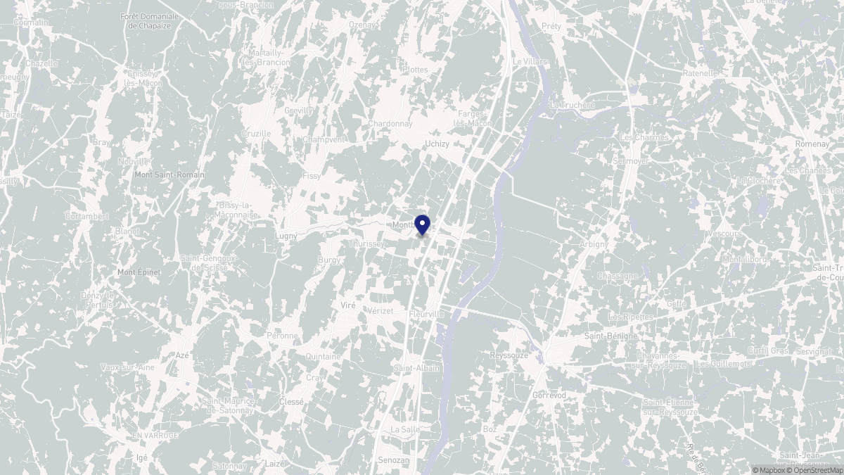 Aperçu cartographique de Montbellet, centré sur la commune