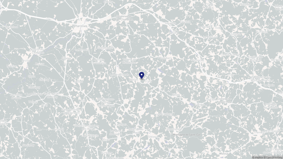 Aperçu cartographique de Ozolles, centré sur la commune