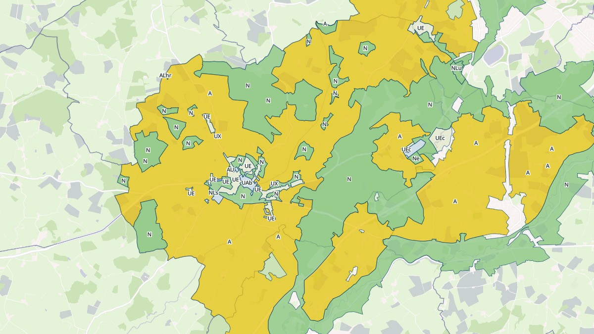 Aperçu cartographique de Perrecy-les-Forges, centré sur la commune
