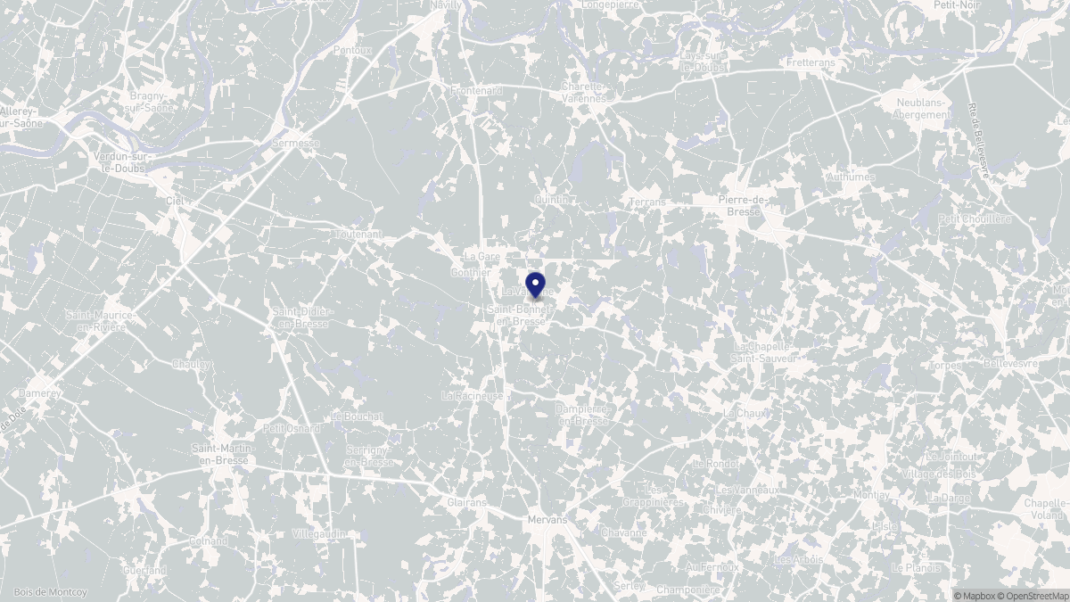 Aperçu cartographique de Saint-Bonnet-en-Bresse, centré sur la commune