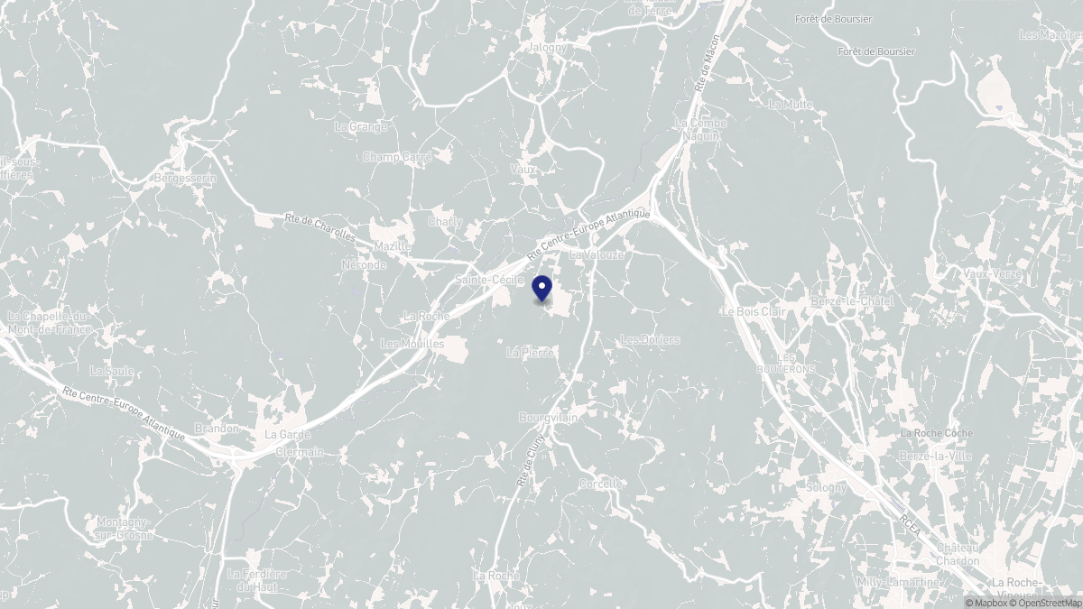 Aperçu cartographique de Sainte-Cécile, centré sur la commune