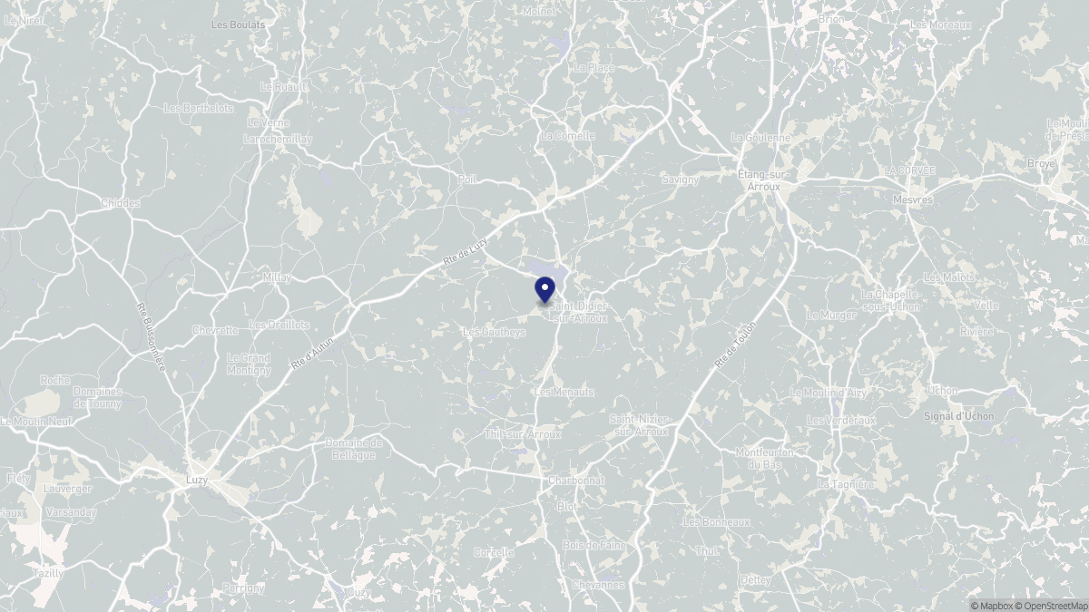 Aperçu cartographique de Saint-Didier-sur-Arroux, centré sur la commune