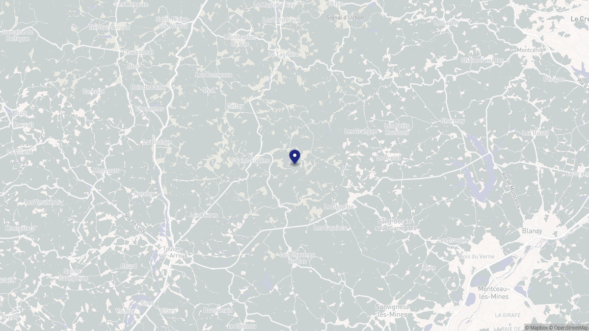 Aperçu cartographique de Saint-Eugène, centré sur la commune