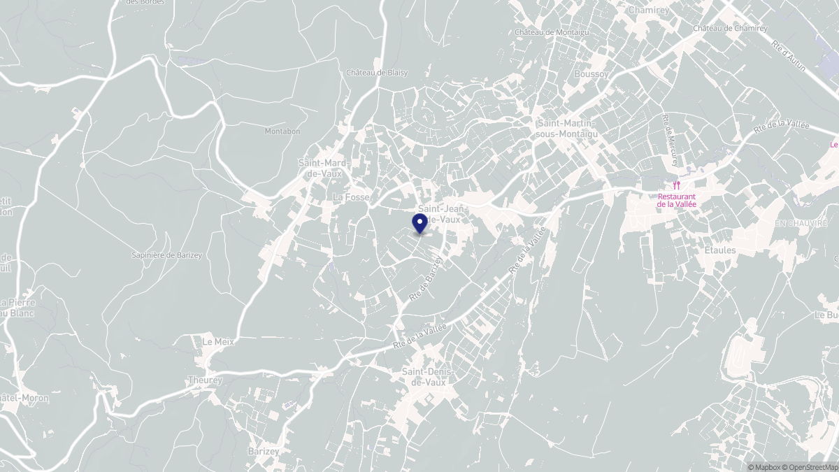 Aperçu cartographique de Saint-Jean-de-Vaux, centré sur la commune