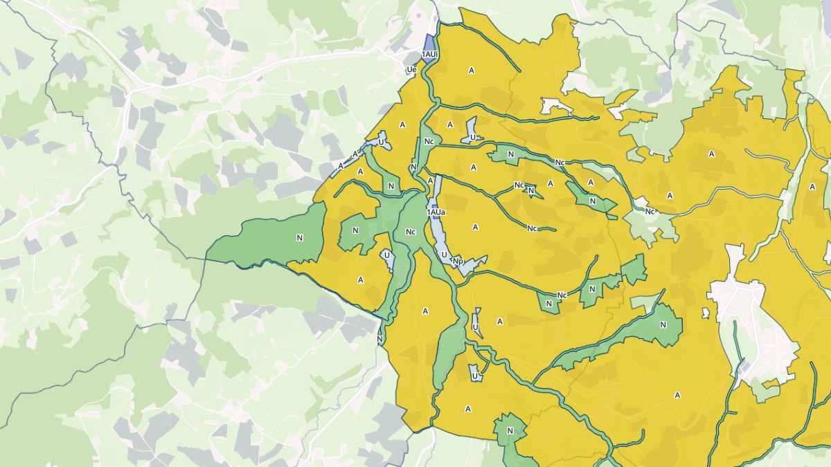 Aperçu cartographique de Saint-Léger-sous-la-Bussière, centré sur la commune