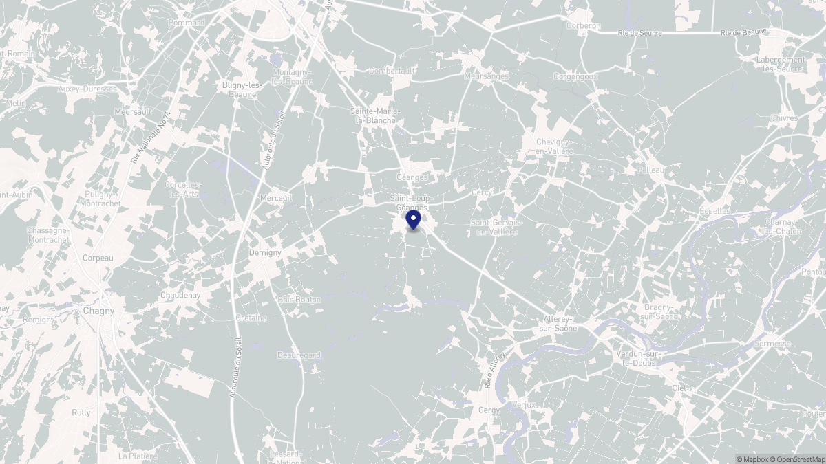 Aperçu cartographique de Saint-Loup-Géanges, centré sur la commune