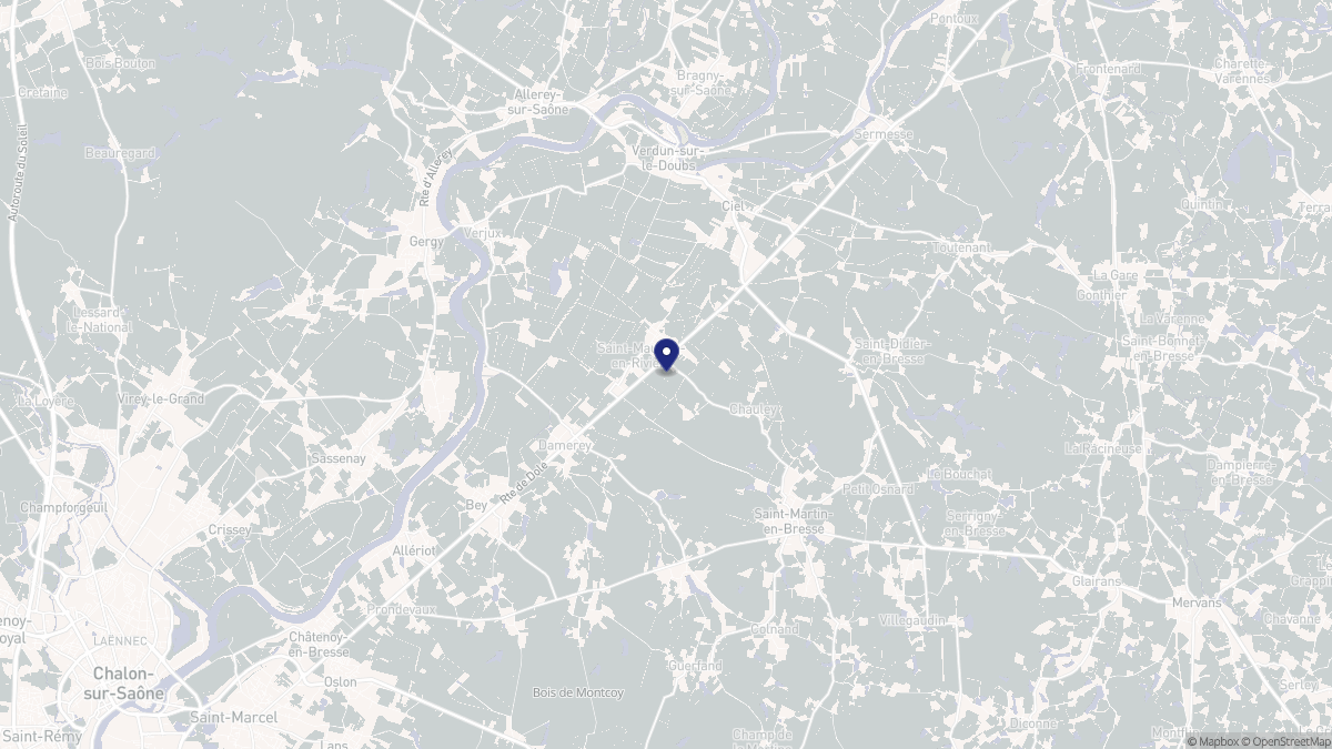 Aperçu cartographique de Saint-Maurice-en-Rivière, centré sur la commune