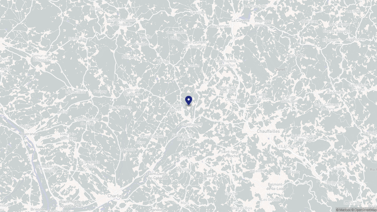 Aperçu cartographique de Saint-Maurice-lès-Châteauneuf, centré sur la commune