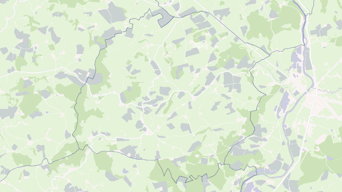 Aperçu cartographique de Sainte-Radegonde, centré sur la commune