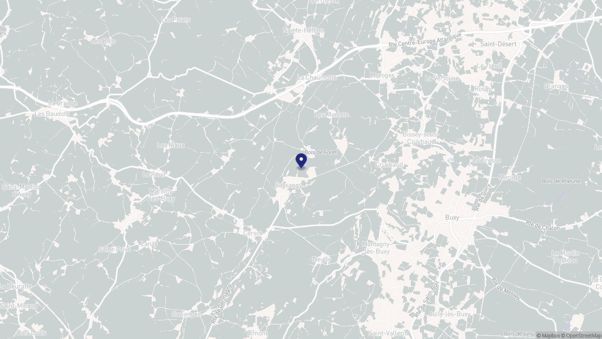 Aperçu cartographique de Sassangy, centré sur la commune