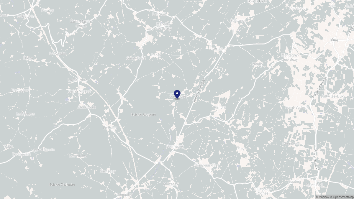 Aperçu cartographique de Savianges, centré sur la commune