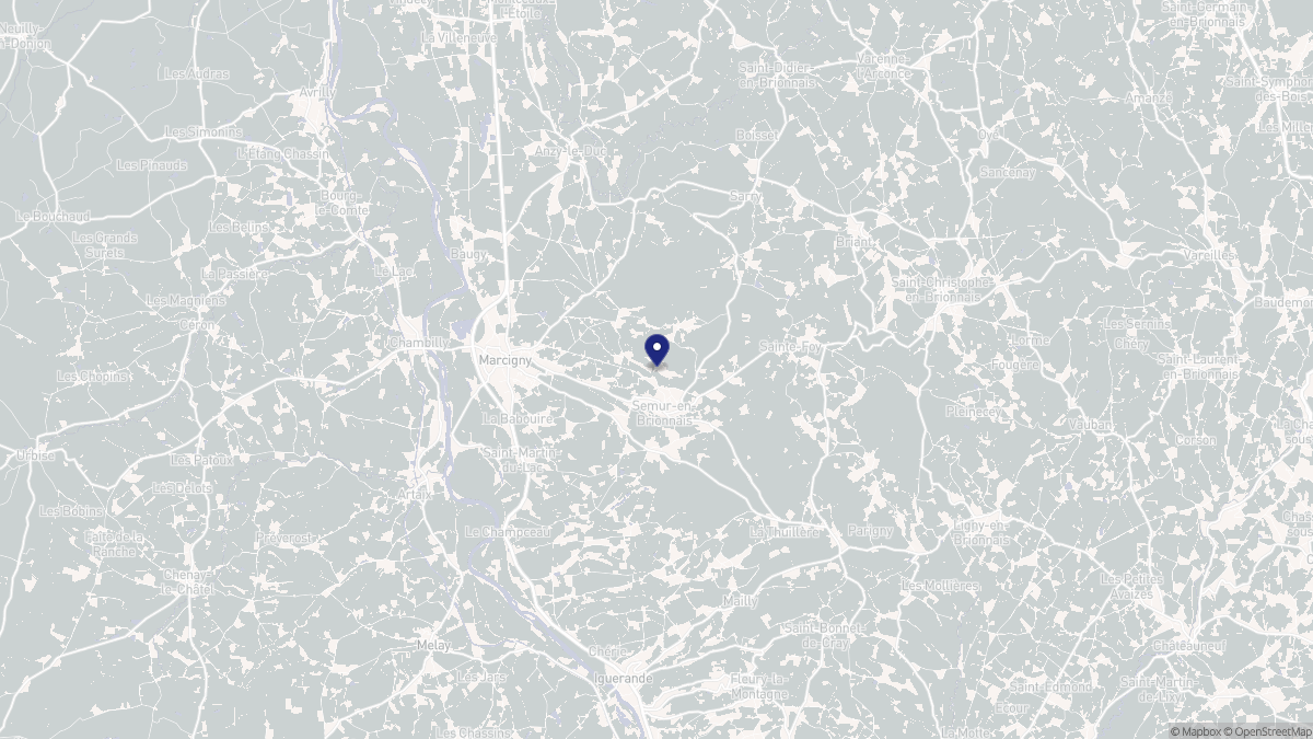 Aperçu cartographique de Semur-en-Brionnais, centré sur la commune