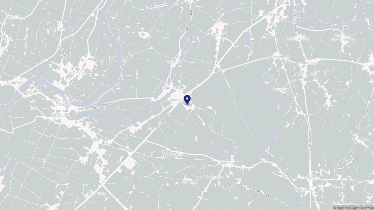 Aperçu cartographique de Sermesse, centré sur la commune