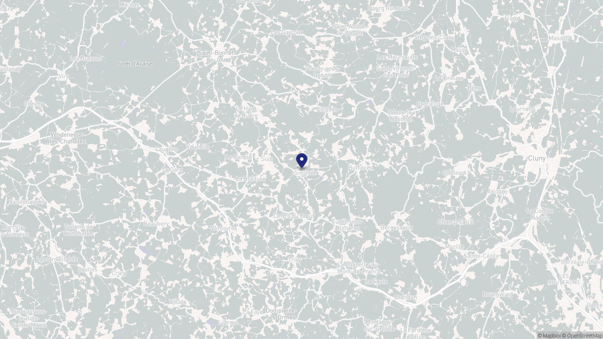 Aperçu cartographique de Sivignon, centré sur la commune