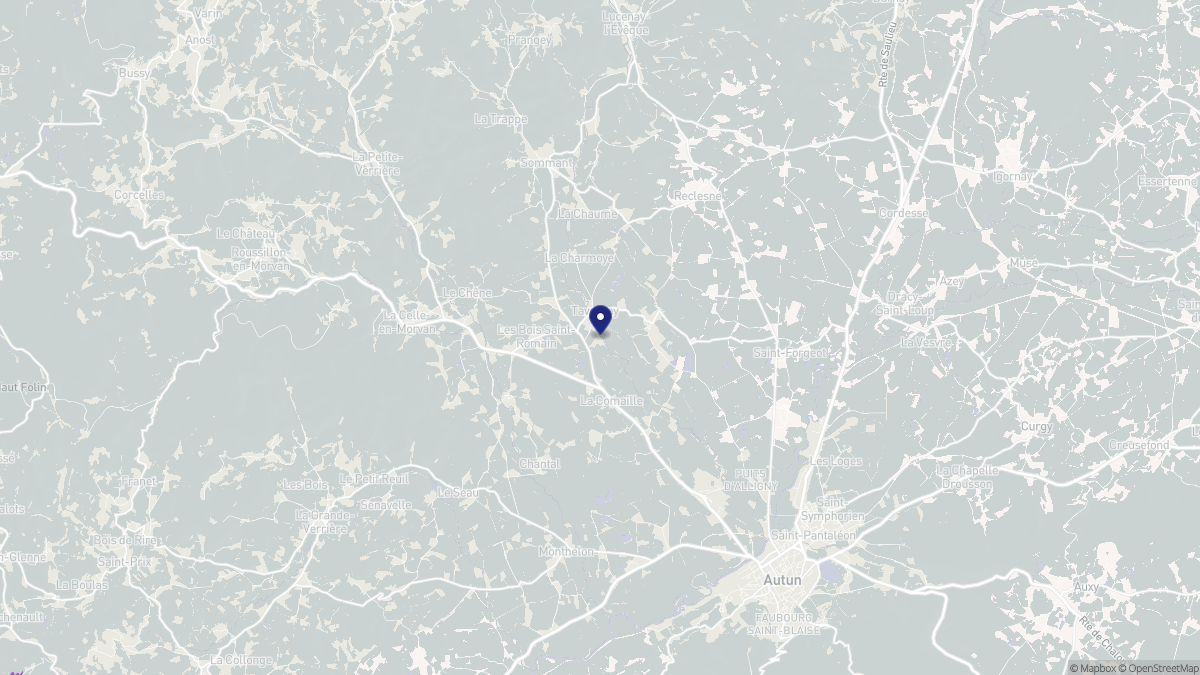 Aperçu cartographique de Tavernay, centré sur la commune