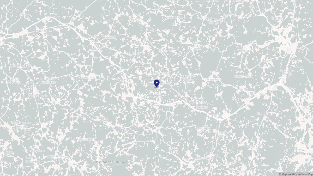 Aperçu cartographique de Trivy, centré sur la commune