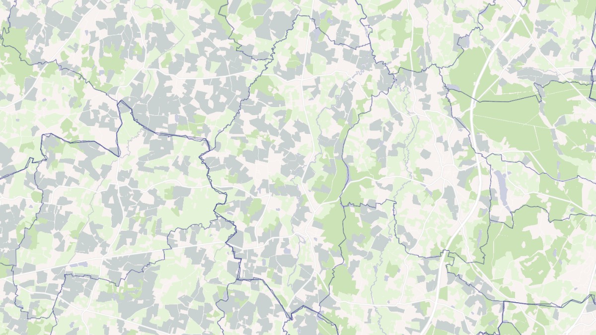 Aperçu cartographique de Varennes-Saint-Sauveur, centré sur la commune