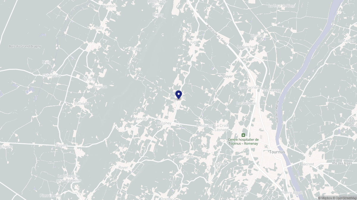 Aperçu cartographique de Vers, centré sur la commune