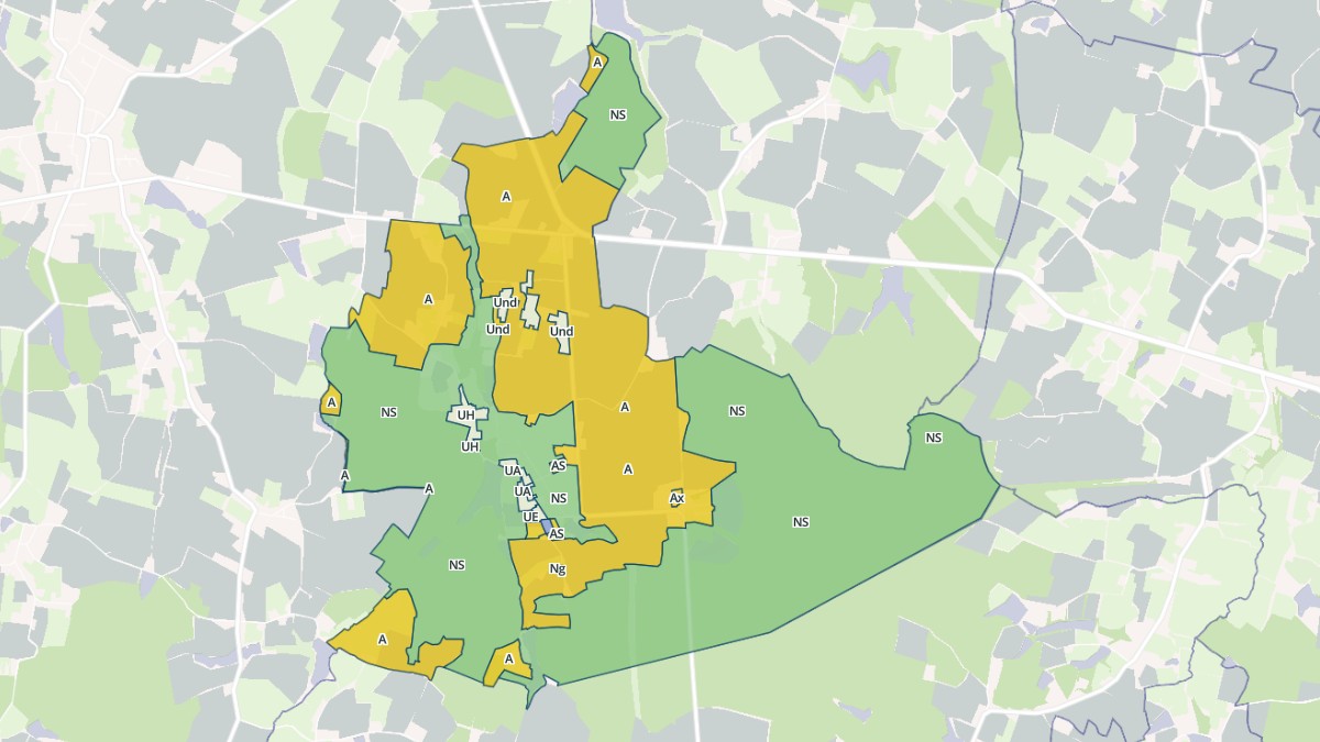 Aperçu cartographique de Villegaudin, centré sur la commune