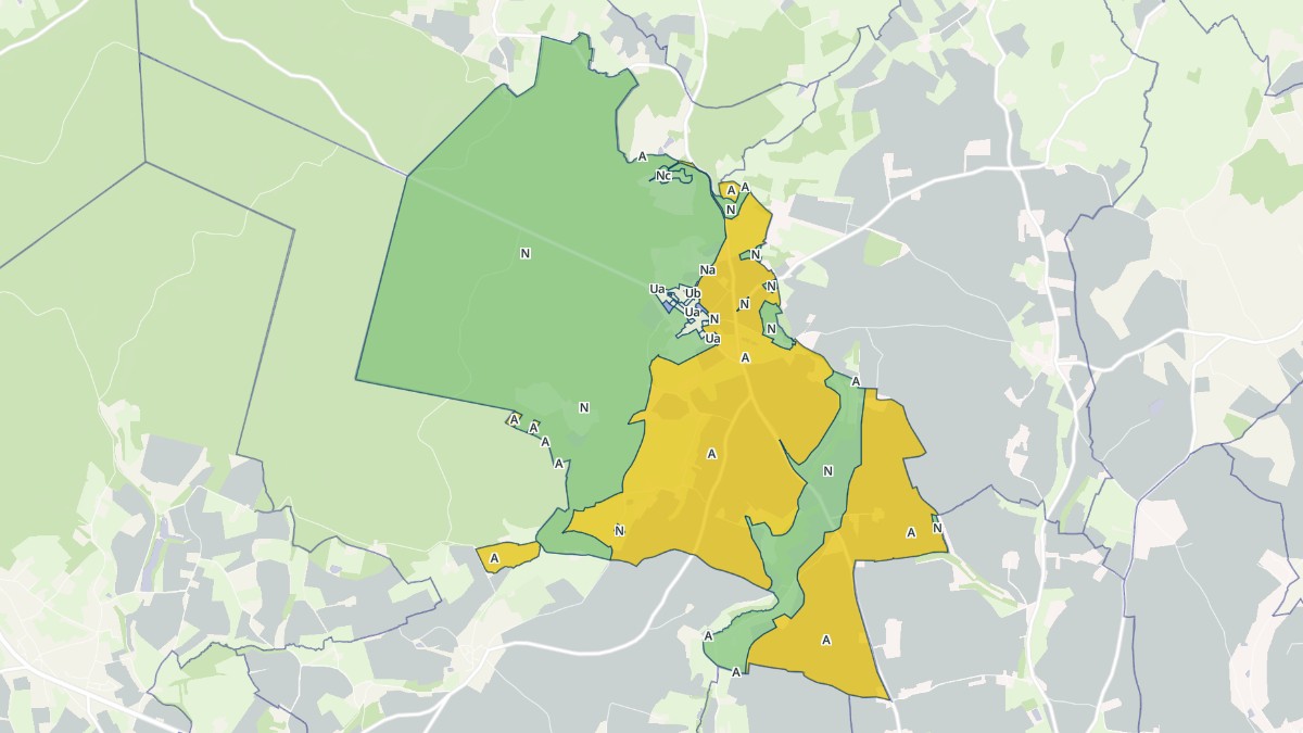 Aperçu cartographique de Aillières-Beauvoir, centré sur la commune