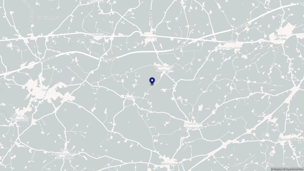 Aperçu cartographique de Auvers-sous-Montfaucon, centré sur la commune