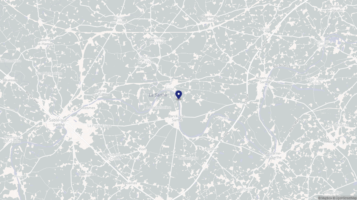 Aperçu cartographique de Avoise, centré sur la commune