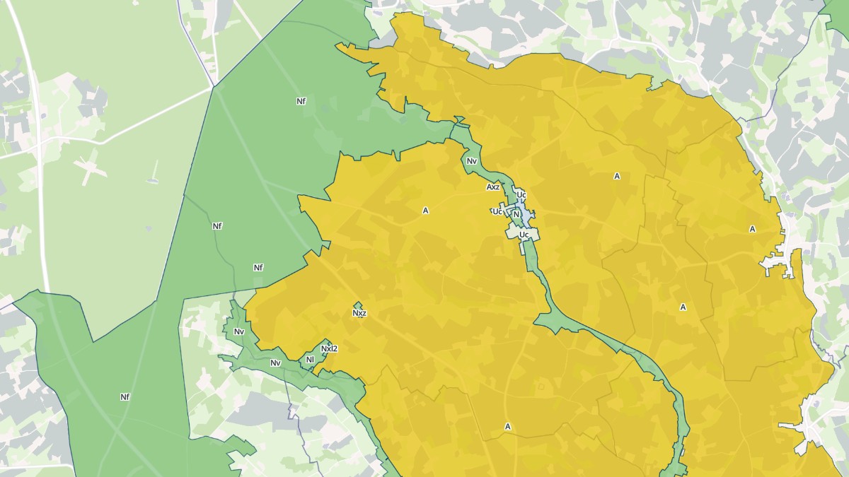 Aperçu cartographique de Beaumont-Pied-de-Bœuf, centré sur la commune