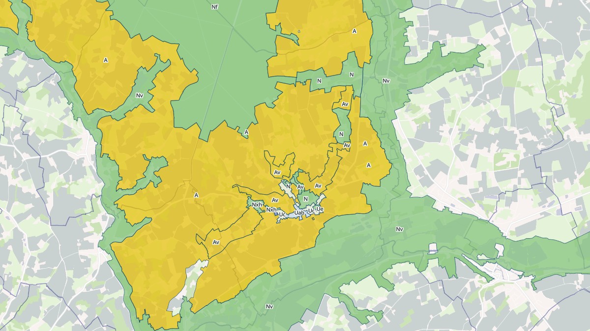 Aperçu cartographique de Chahaignes, centré sur la commune