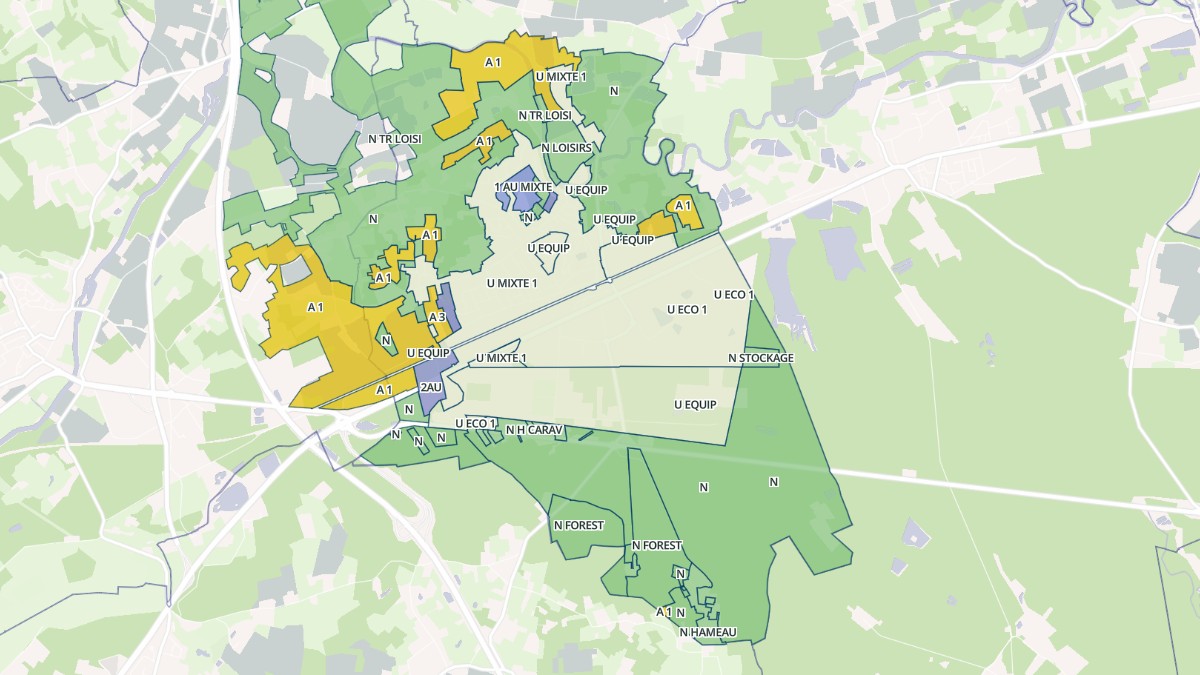 Aperçu cartographique de Champagné, centré sur la commune