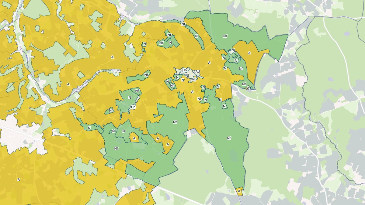 Aperçu cartographique de Coudrecieux, centré sur la commune