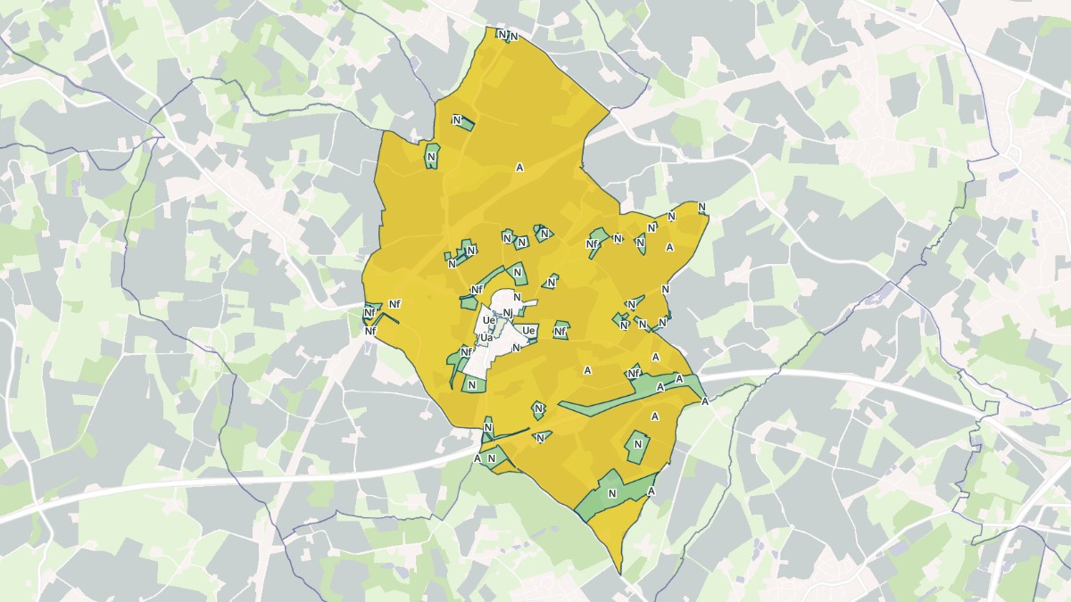 Aperçu cartographique de Degré, centré sur la commune