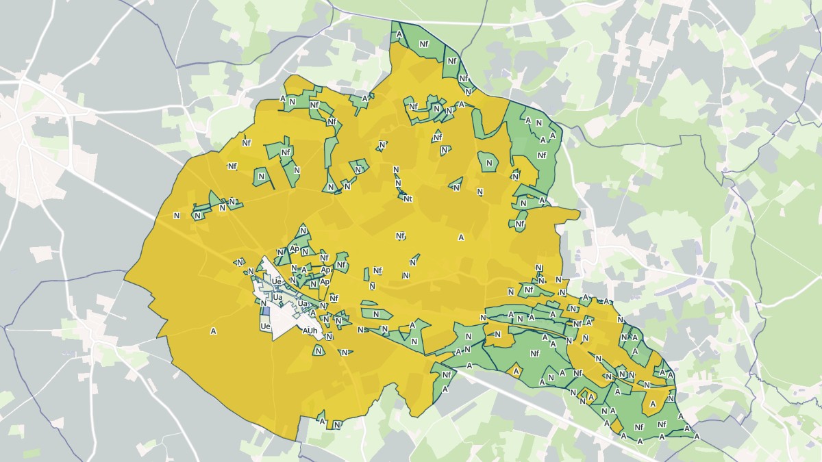 Aperçu cartographique de Domfront-en-Champagne, centré sur la commune