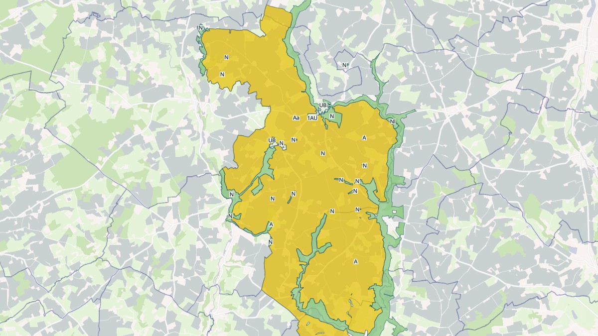 Aperçu cartographique de Val-d'Étangson, centré sur la commune