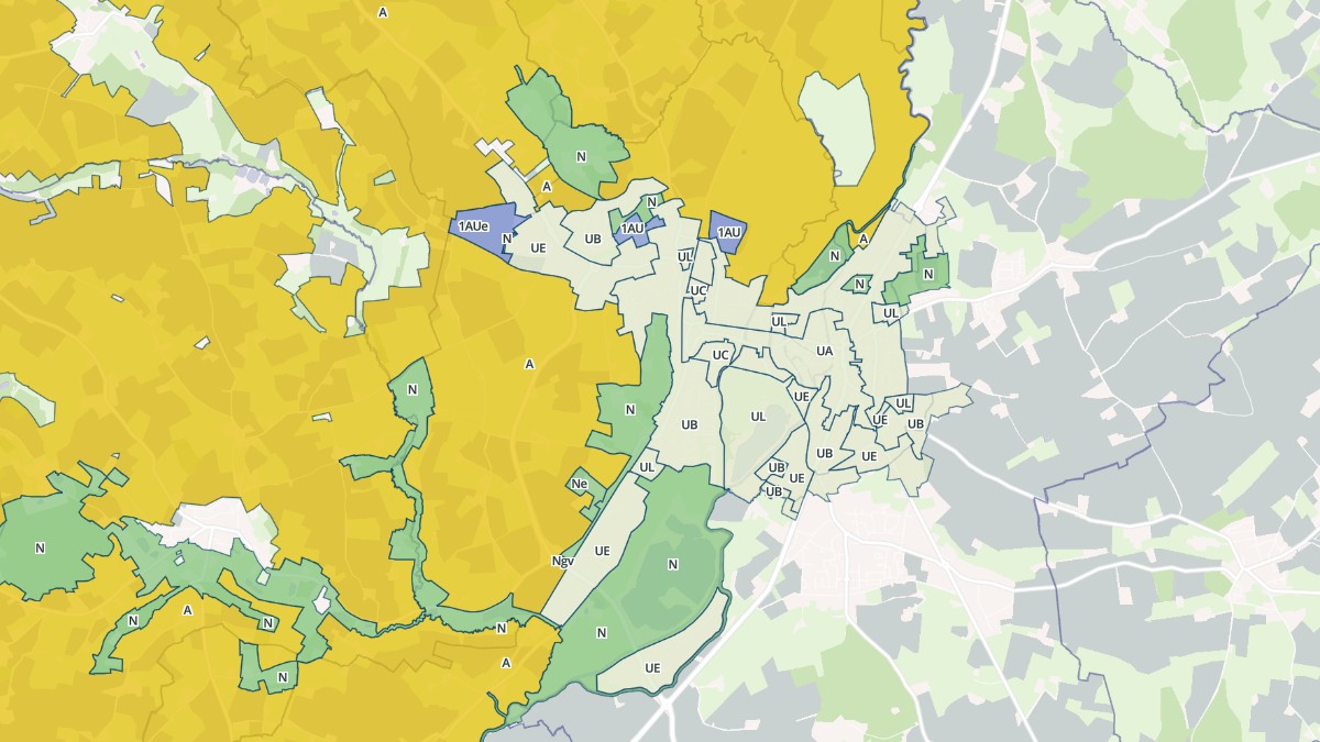Aperçu cartographique de La Ferté-Bernard, centré sur la commune