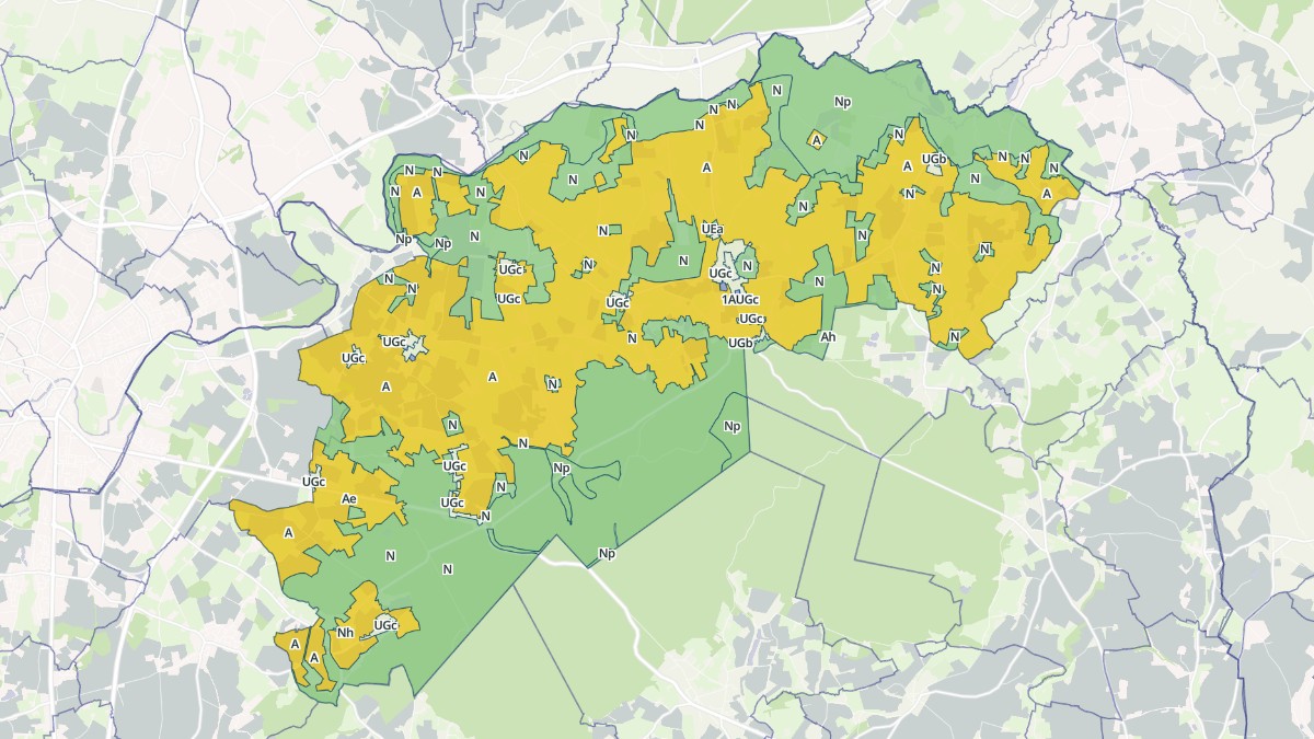 Aperçu cartographique de Villeneuve-en-Perseigne, centré sur la commune