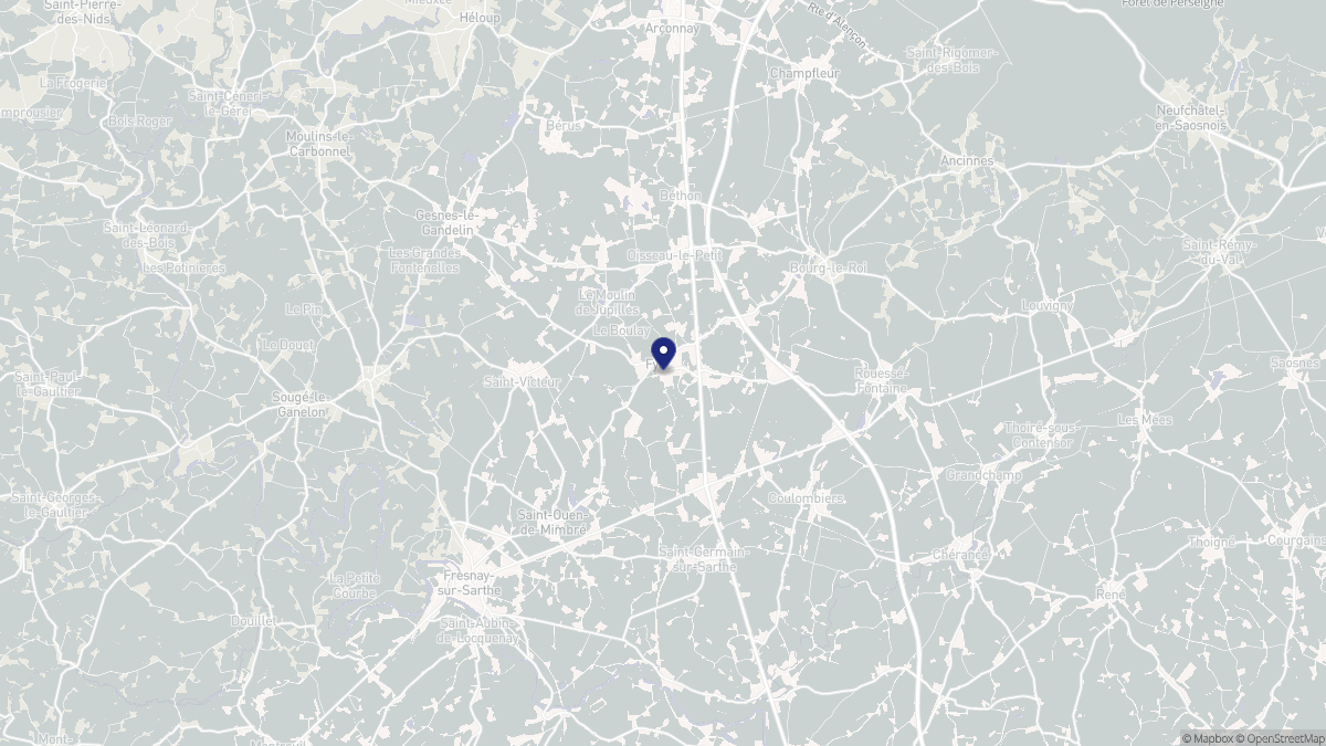 Aperçu cartographique de Fyé, centré sur la commune