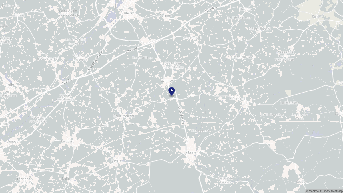 Aperçu cartographique de Lamnay, centré sur la commune