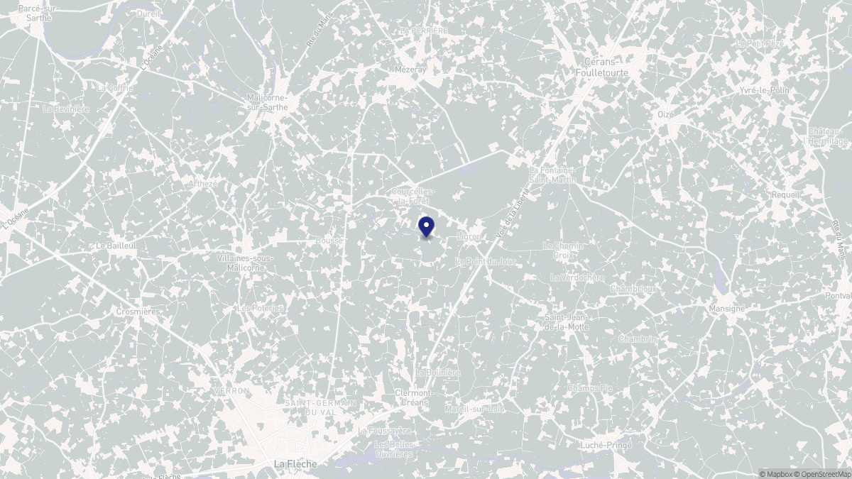 Aperçu cartographique de Ligron, centré sur la commune