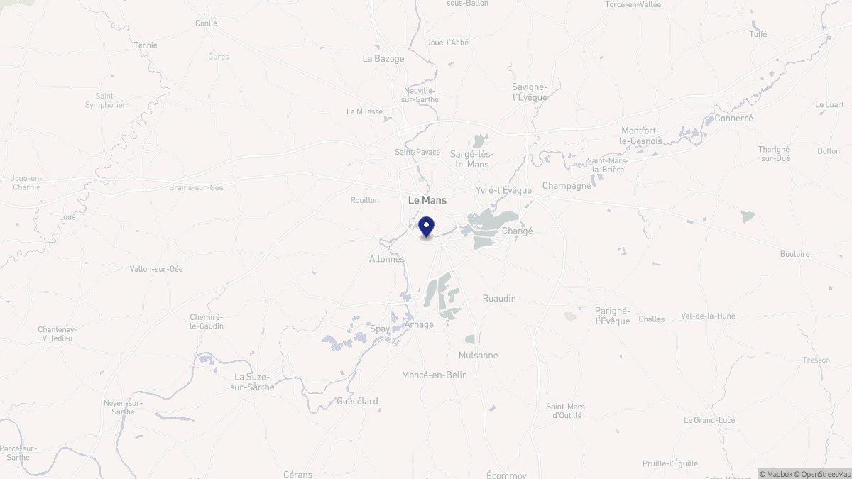 Aperçu cartographique de Le Mans, centré sur la commune