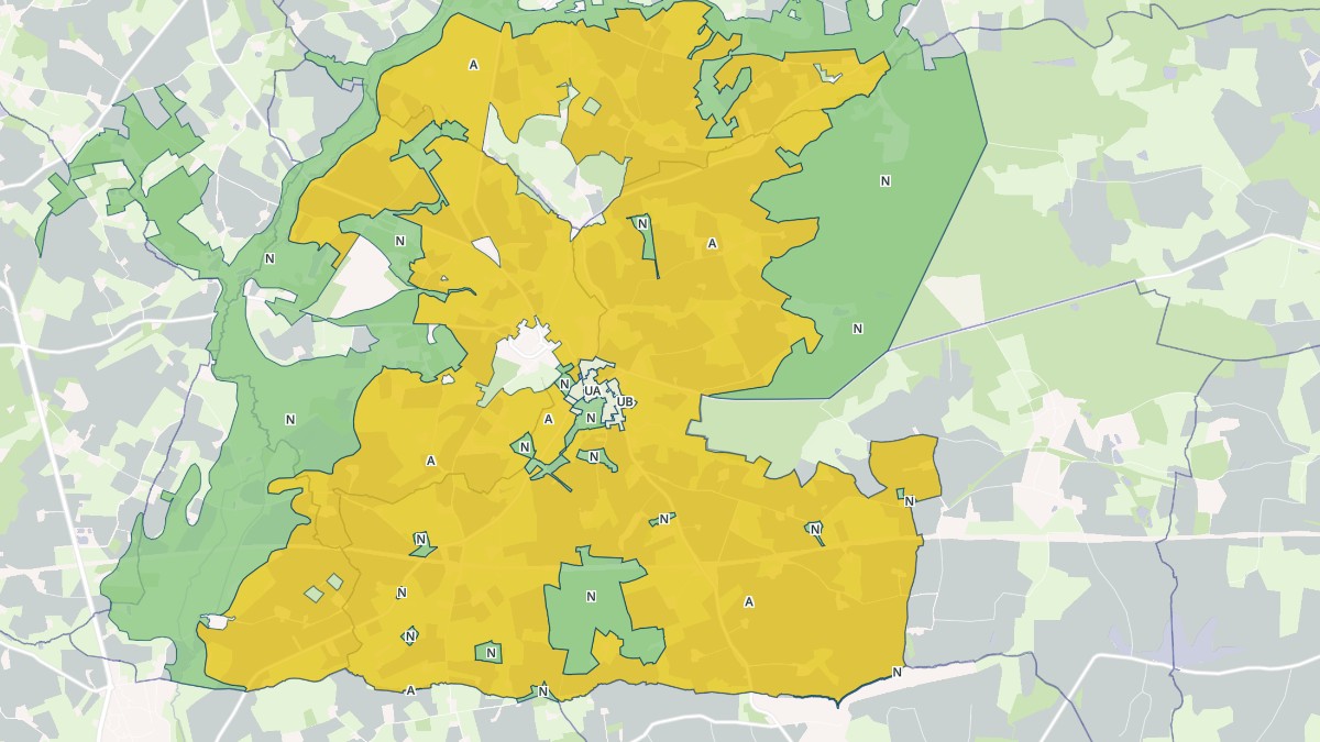 Aperçu cartographique de Melleray, centré sur la commune