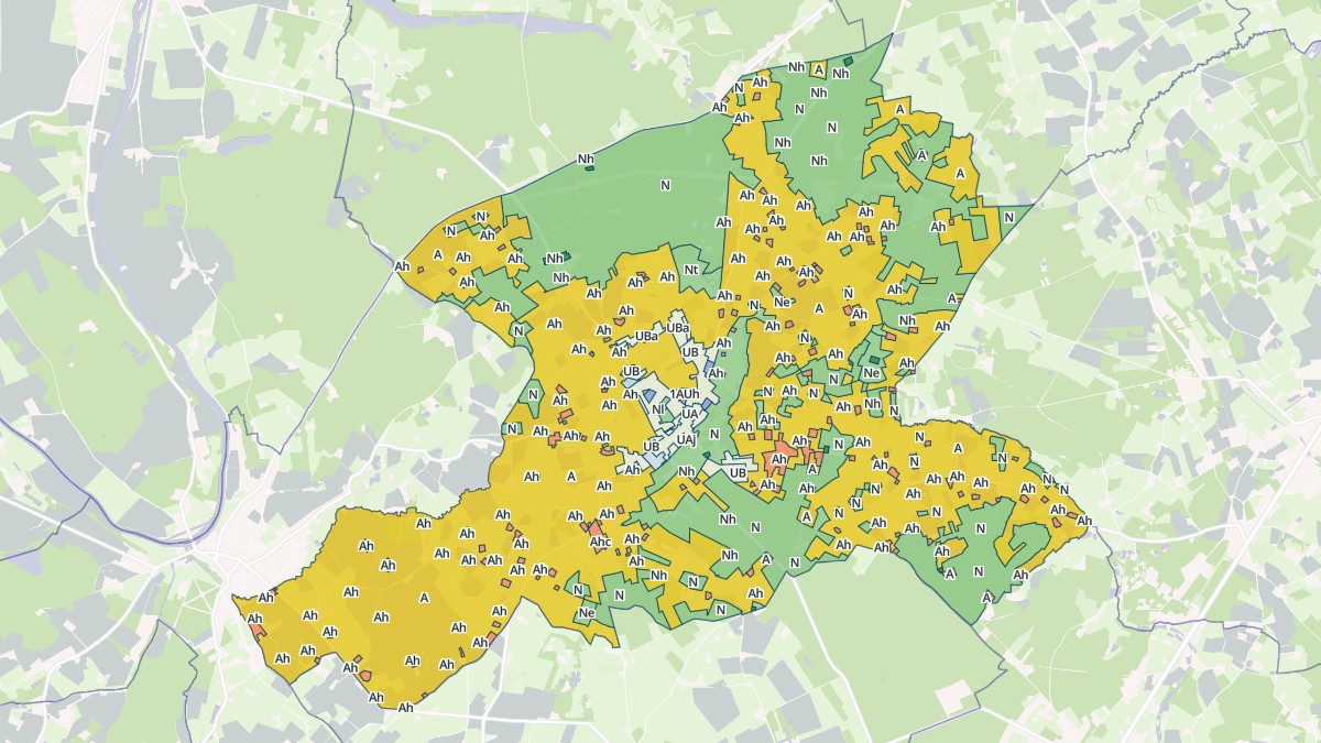 Aperçu cartographique de Mézeray, centré sur la commune