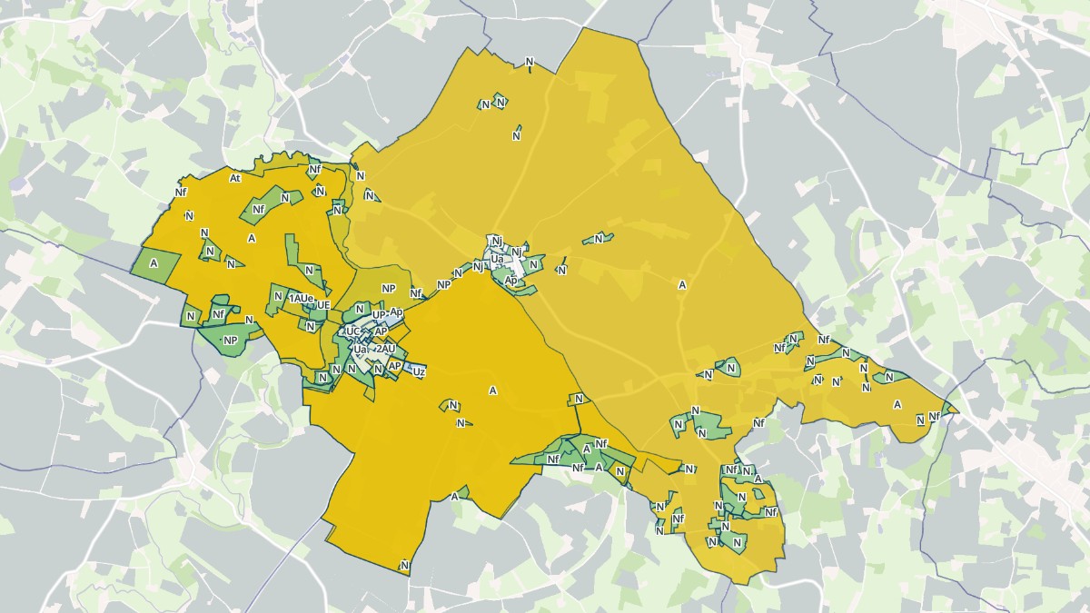 Aperçu cartographique de Bernay-Neuvy-en-Champagne, centré sur la commune