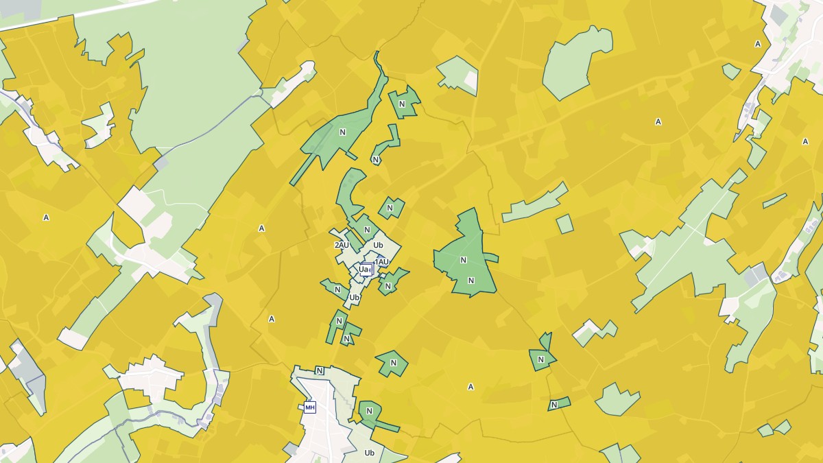 Aperçu cartographique de Nuillé-le-Jalais, centré sur la commune