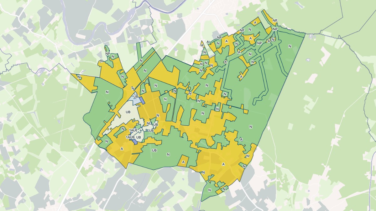 Aperçu cartographique de Parigné-le-Pôlin, centré sur la commune