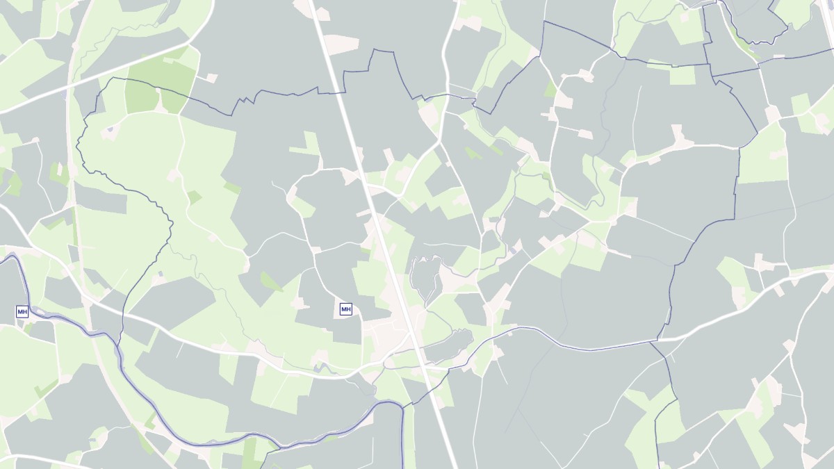 Aperçu cartographique de Piacé, centré sur la commune