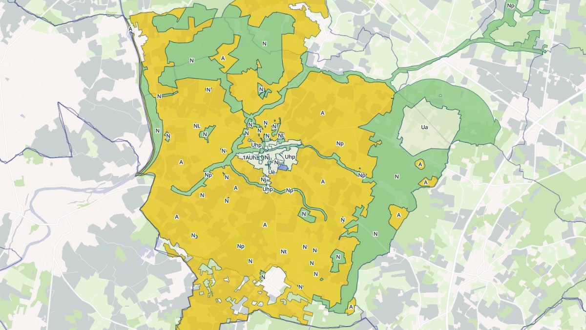 Aperçu cartographique de Précigné, centré sur la commune