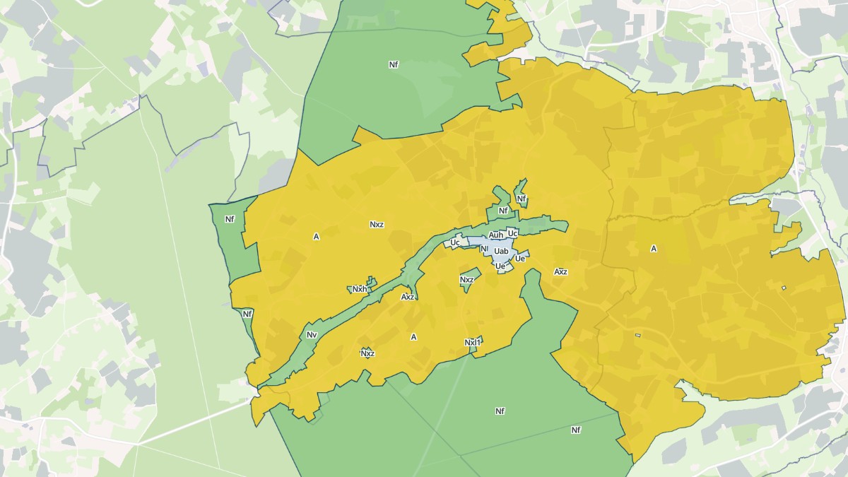 Aperçu cartographique de Pruillé-l'Éguillé, centré sur la commune
