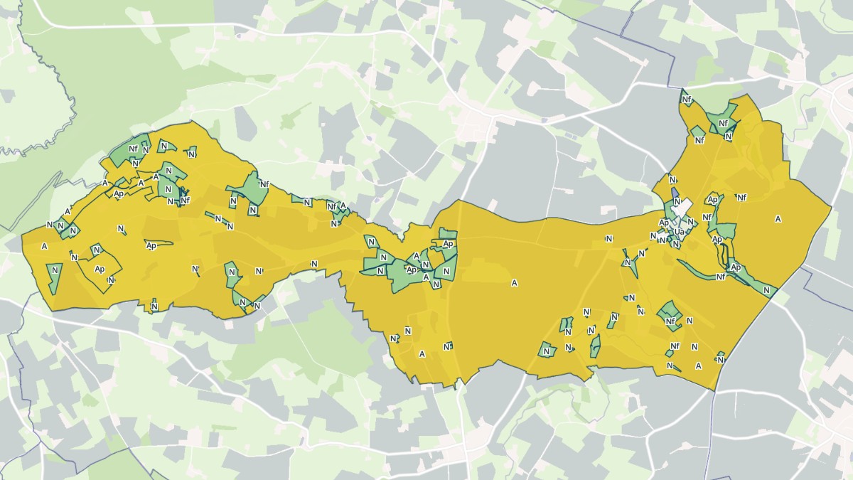 Aperçu cartographique de Ruillé-en-Champagne, centré sur la commune