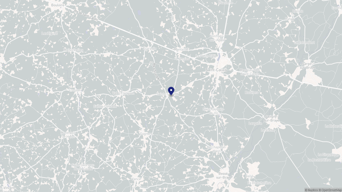 Aperçu cartographique de Sainte-Cérotte, centré sur la commune
